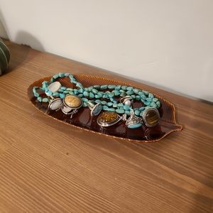 Feather ring dish ceramic